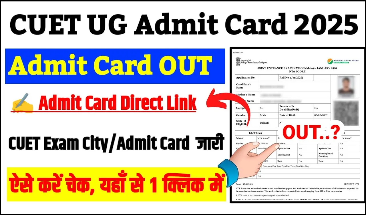 CUET UG 2025 Admit Card